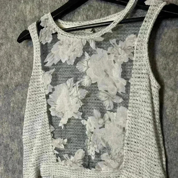 Paper Crane Sheer Front Sweater Vest Tank - Small - Picture 2 of 4